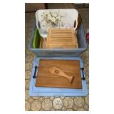 Tote of Cutting Boards & Trays