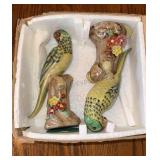 Pair of Ceramic Parrots