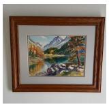 Watercolor W. Casady Framed Landscape 18x22