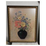 Framed Wildflowers Odilon Redon 26x21