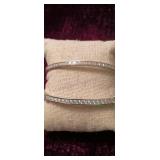 Pair of Sterling Silver and CZ Bracelets