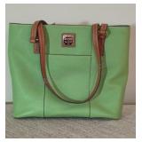 Dooney and Bourke Green Leather Handbag  10x12