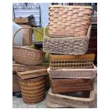 Group of Wicker & Woven Baskets