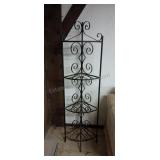 Metal Corner 4 Tier Shelving Unit 58x17x