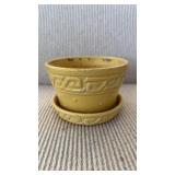 McCoy Planter Yellow Greek Key