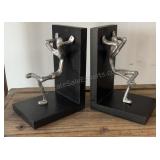 Cast Metal Men Book Ends