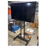 LG 47 inch TV W/ Adjustable Rolling Cart