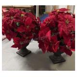 Faux Potted Poinsettia plants 22 inches tall