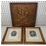 Copper pegasus & Framed Portraits