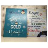 Hand painted Wooden Signs 24 inches Tall