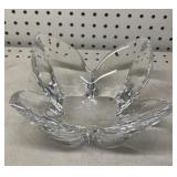 Crystal Orrefors Four Leaf Bowl