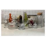 Group of Glass Bottles & More