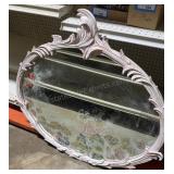 Oval Reverse Painted Mirror 38x33 overall