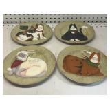SAKURA Cat Christmas Plates