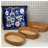 Tiled Tray & Baskets