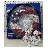 Americana Wreath & Beanie Babies