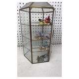 Glass Case with Small Bird Figurines