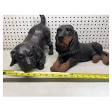 Cast Plaster & Resin dogs