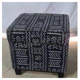 Storage box. Cloth covered with padded top.