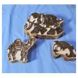 Indian block printing stamps .