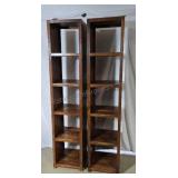 Book/display shelves. Solid walnut. Each is