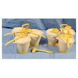 Vintage Tupperware condiment sets.