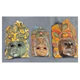 Vintage hand craved masks.