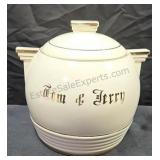 Ceramic Tom & Jerry cocktail punch bowl. 8×8.