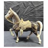 Vintage Diamond P plastic horse with saddle and