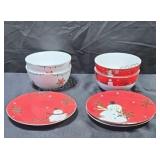 Christmas plates and bowls