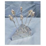 Cheese picks. Chrome steel. Weighted base.