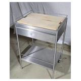 Ikea FLYTTA. Stainless steel kitchen cart. On two
