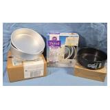 Cake baking pans.