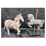 Decorative horse statues plastic resin carrousel