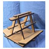 Two sided rotating book holder.