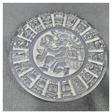 Slate carving of a Mayan calendar. 6¾ins. Info on