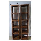 Book/display shelves. Solid walnut. Each is