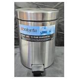 Foot peddle trash bin. 11ins.