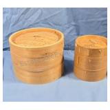 Bamboo steamers. 8in and 5in.