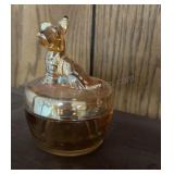 Scotty Dog Carnival Glass Candy Dish