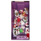 Tote of Assorted Christmas Decor