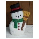 Light Up Ceramic Snowman
