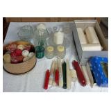 Assorted Candles & Holders