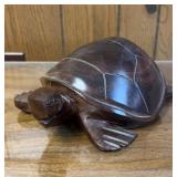 Solid Carved Wood Sea Turtle