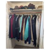 Contents of Entry Closet Mens & Ladies Jackets