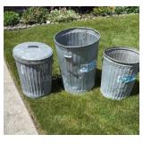 Galvanized Trash Cans