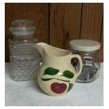 USA Pottery Vase, Cookie Cutters, & Jar