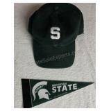 Mini Michigan State Pennant and Hat