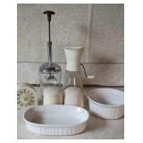 Small Corningware Dishes & Assorted Kitchen Wares