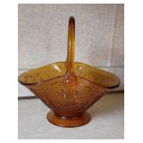 Vintage Indiana Glass Golden Amber Sandwich